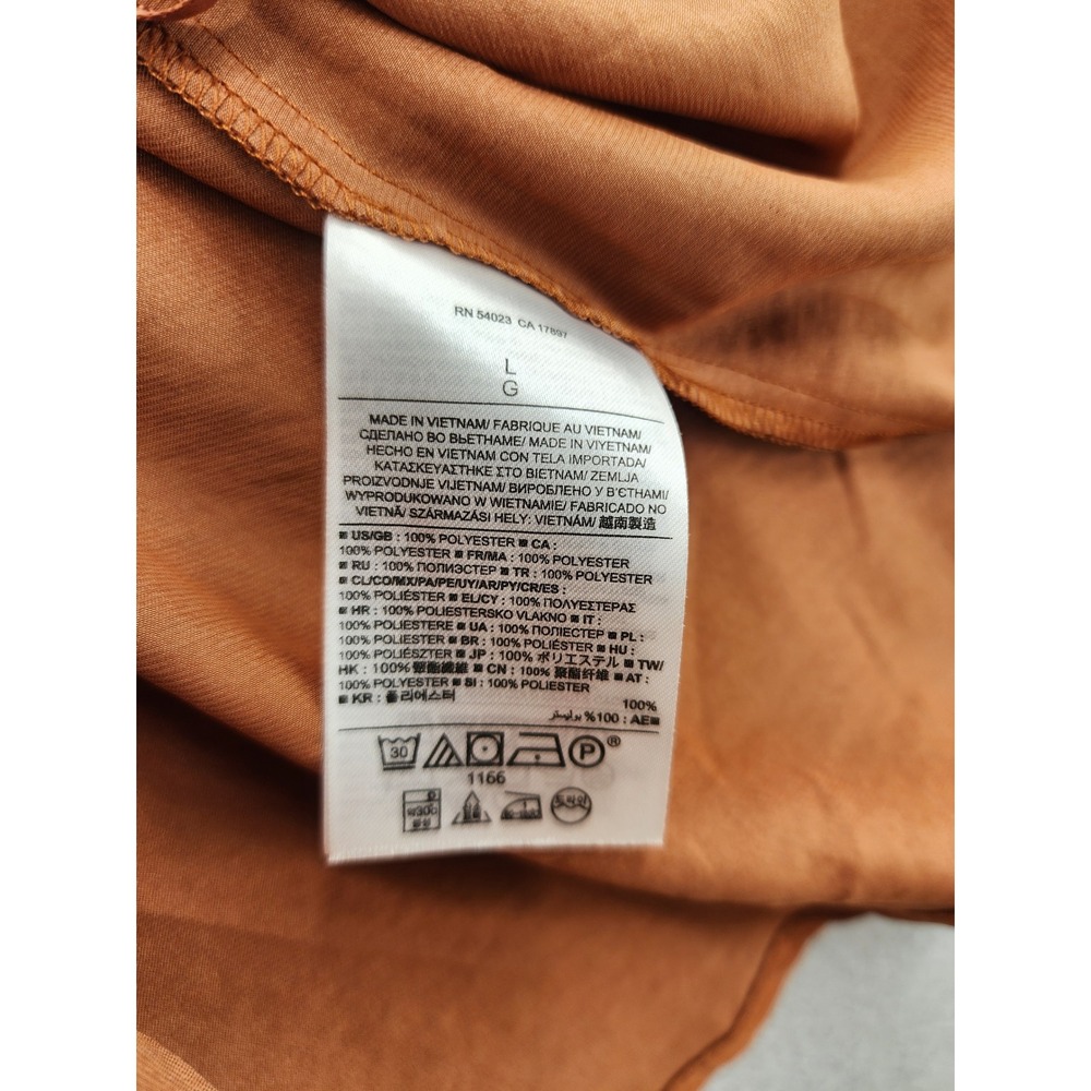 Banana Republic Rust Orange Pleated Racerback Camisole Tank Top Large Boho Chic - Picture 9 of 11